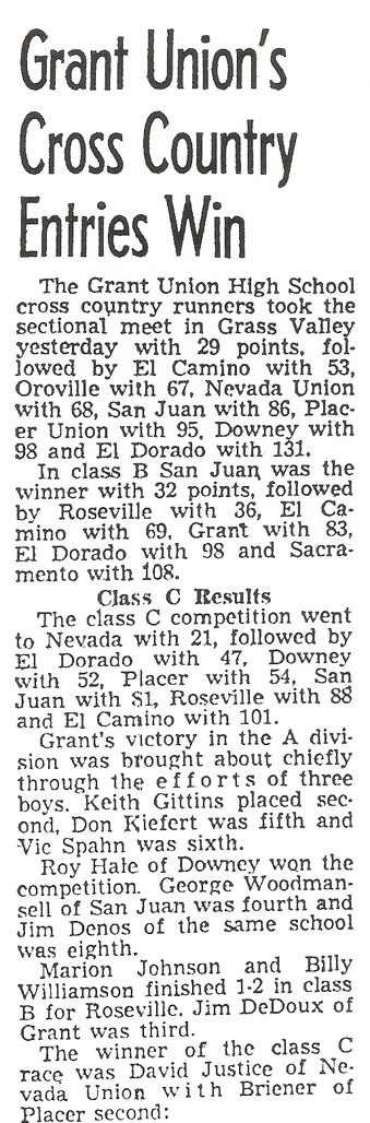 1954 SJS XC Finals Results