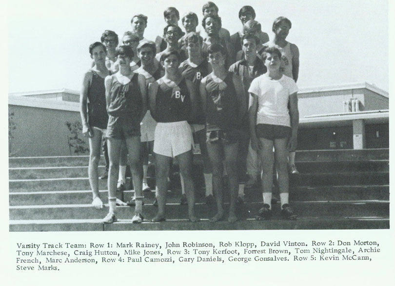 1970 Bella Vista Track and Field Team Photo