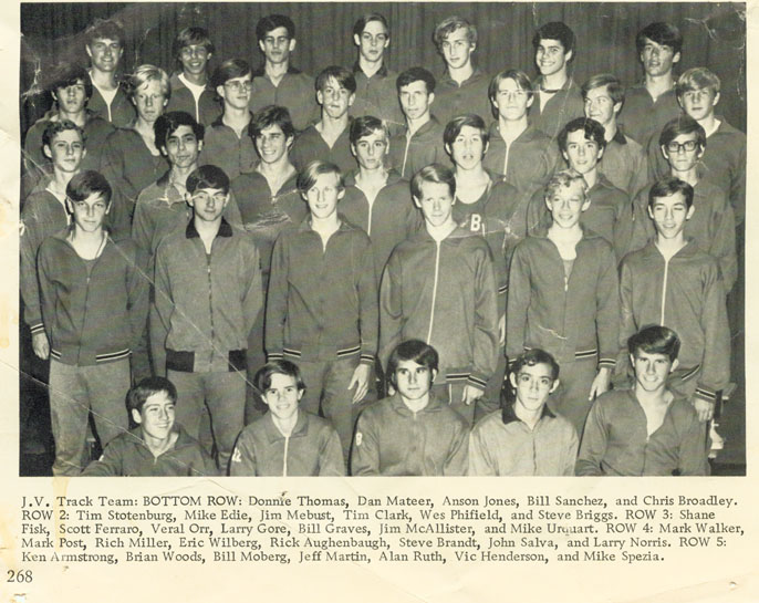 1972 Bella Vista Track and Field JV Team Photo