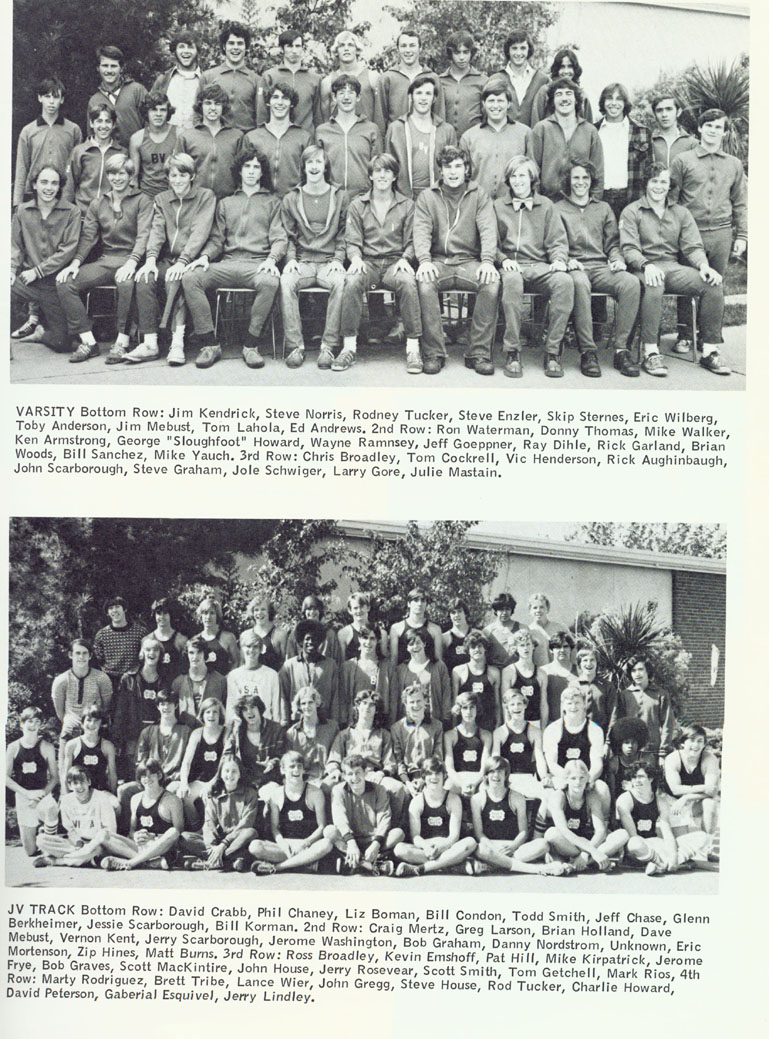 1974 Bella Vista Track and Field VB and FSB Team Photos