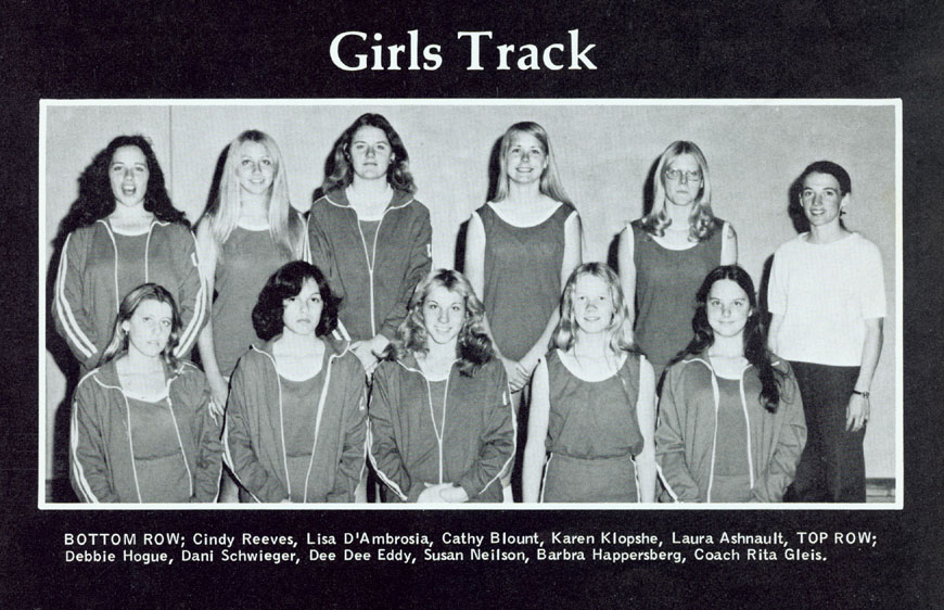 1976 Bella Vista Track and Field Girls Team Photo
