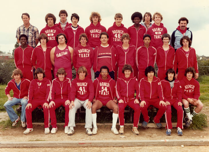 1982 Bella Vista Track and Field Varsity Boys Team Photo