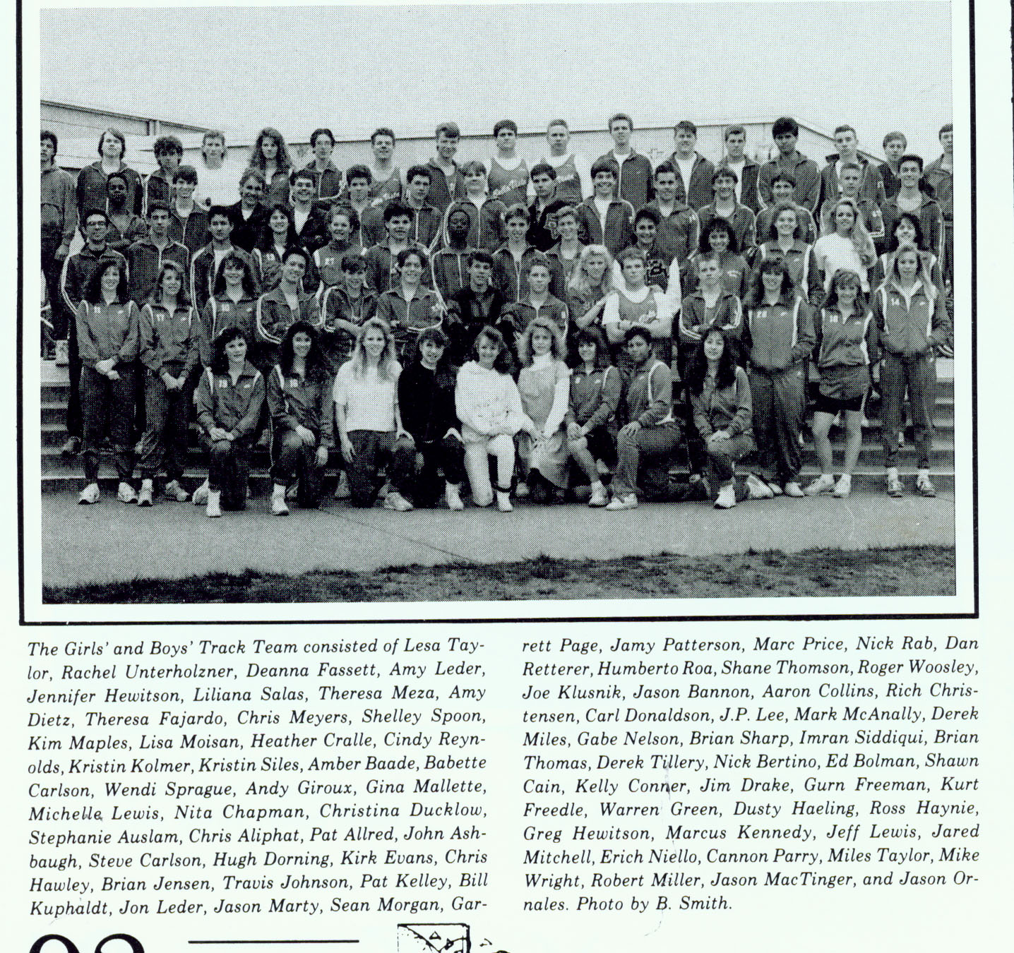 1989 Bella Vista Track and Field Team Photo