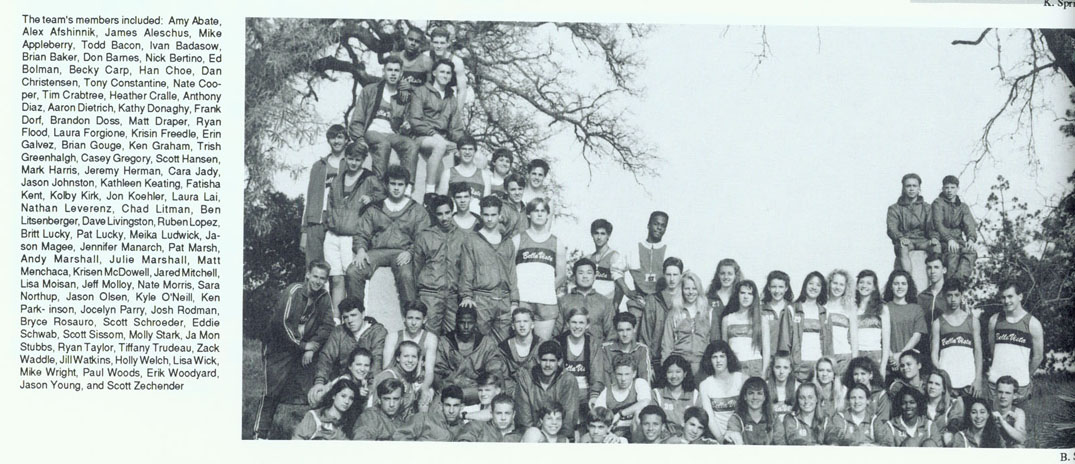 1992 Bella Vista Track and Field Team Photo